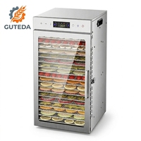 GUTEDA Professionele Voedseldehydrator - 6 BPA-vrije RVS-schalen 400W Stille Fruitdroger