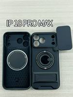 Pour iPhone 18 17 Pro Max 16 15 14 13 12 11 360 ° Étui de protection antichoc avec anneau magnétique rotatif, support pliable pour appareil photo coulissant