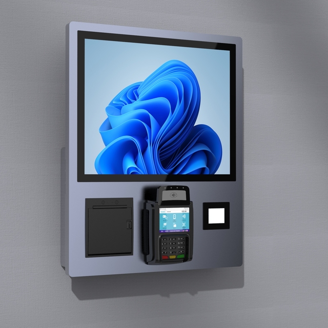 Wall Mount 19 Inch Self Service Ordering Payment Kiosk Machine for Fast Food Restaurant