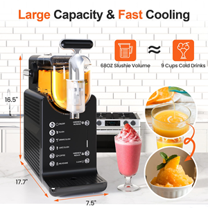 Compact Space-saving Portable 5 Preset Settings Temperature Control <b>Ice</b> Cream Slush <b>Machine</b> Anti-drip Spout Household Use 2L - Product Image 4