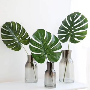 <span class=keywords><strong>Monstera</strong></span> plantes artificielles en plastique palmier tropical feuilles accessoires de décoration extérieure grandes fausses feuilles de palmier - Product Image 2