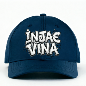 Blue Performance Golf Hat Custom Water Resistant Hats <b>Flat</b> Plastic Closure Injaevina Curved Brim Baseball <b>Caps</b> - Product Image 1