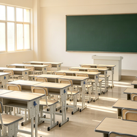 Offre Spéciale – Bureau Double Moderne Robuste pour Étudiants, Ergonomique, Hauteur Réglable, Plateau en MDF, Cadre en Acier – Vente en Gros pour Écoles Mondiales