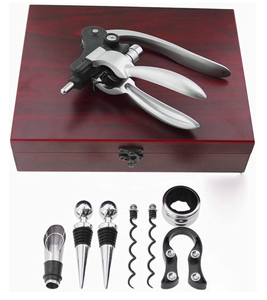 Juego <span class=keywords><strong>de</strong></span> Regalo <span class=keywords><strong>de</strong></span> Lujo <span class=keywords><strong>de</strong></span> 6 Piezas para Abrir Vino con Aerómetro, Vertedor y Tapón, Ideal para Regalo <span class=keywords><strong>de</strong></span> Inauguración <span class=keywords><strong>de</strong></span> Casa o Boda - Product Image 4