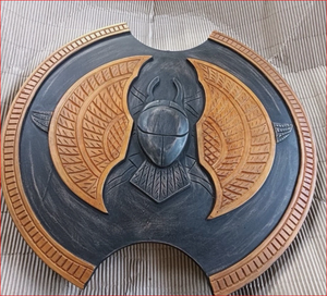 Escudo de Escarabajo Egipcio de Madera, Decoración Hecha a Mano, Imitación Antigua, Accesorio para Disfraz de Halloween - Product Image 5