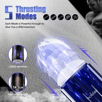 S-HANDE Machine Sexuelle Masculine Vibrante et Aspirante, Masturbateur Mâle avec 5 Modes de Poussée et Voix Féminine, Outil de Stimulation Orale Homme