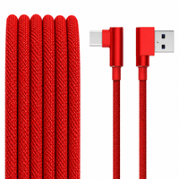 Câble USB C à 90 degrés 1M 2M 3M Câble USB C tressé à angle droit Double L USB a vers C Câble de charge et de transfert de données