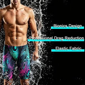 Maillots <span class=keywords><strong>de</strong></span> <span class=keywords><strong>bain</strong></span> <span class=keywords><strong>de</strong></span> compétition pour hommes, résistants au chlore, à séchage rapide, compressifs, pour l'entraînement et la compétition, OEM - Product Image 3