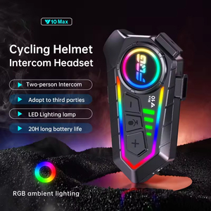 Sistema de Comunicación para Casco de Motocicleta Y10 Max, Auriculares Inalámbricos con Intercomunicador, Iluminación LED RGB, Impermeables, para Motociclistas <span class=keywords><strong>en</strong></span> Grupo - Product Image 4