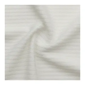 中国制造商涤纶氨纶针织罗纹毛衣罗纹面料，用于服装材料