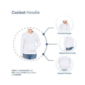 Vente en gros Essentials hiver sweat à capuche demi-fermeture éclair femmes lâche manches longues sport polaire écologique sweats exportation BD - Product Image 4