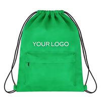 Sac à dos à cordon en tissu Oxford imperméable avec logo personnalisé, design léger et minimaliste pour le sport et les voyages en plein air