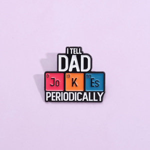Broches en émail personnalisées avec la table périodique des éléments, badges de revers en métal, cadeau de bijoux pour papa, pour enfants et amis - Product Image 2