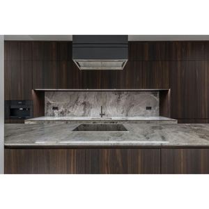 Ensemble d'armoires <span class=keywords><strong>de</strong></span> <span class=keywords><strong>cuisine</strong></span> <span class=keywords><strong>de</strong></span> haute qualité Prima avec <span class=keywords><strong>éléments</strong></span> en bois et disposition élégante <span class=keywords><strong>de</strong></span> la villa grain <span class=keywords><strong>de</strong></span> bois blanc et gris - Product Image 3