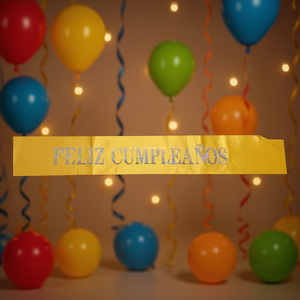 Écharpe Joyeux Anniversaire Dorée Lettres Iridescentes Décorations de Fête Élégantes Lot de 12 Pièces - Product Image 3