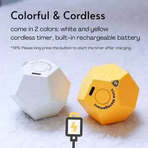 Di động có thể sạc lại 11-cài sẵn thời gian quản lý Cube hẹn giờ Kids 'nghiên cứu & thể thao đếm ngược cho nhà bếp nấu ăn Yoga thể thao - Product Image 5