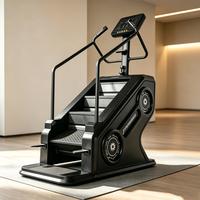 Escalador de Escaleras Metálico Comercial con Función Automática, Accionamiento Eléctrico, Sensor Infrarrojo, Control de Ventilador y Pasamanos, Certificado CE, Directo de Fábrica, para Gimnasios