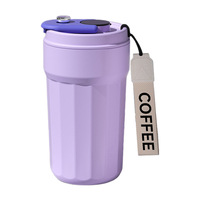 Tasse à café intelligente en gros gobelet à café portable en acier inoxydable à double paroi tasses à café à thé à affichage intelligent avec corde