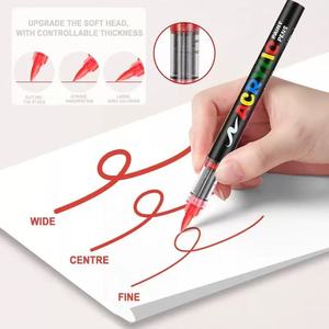 ปากกาอะคริลิคหัวพู่กัน 24 สี ระบบเติมหมึกฟรี ชุดปากกาอะคริลิคแบบขายส่ง ชุดสีอะคริลิคสำหรับงาน DIY ปากกาเพ้นท์อะคริลิคหัวพู่กันหลากสี - Product Image 5