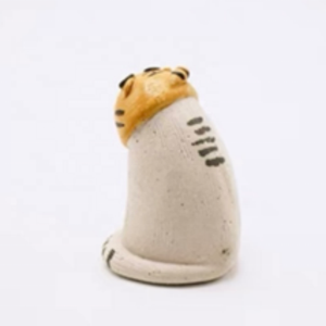 Inglés corto Tigre gato fragante piedra ornamento hecho a mano cerámica muñeca hogar sala de estar decoración no fuego aromaterapia - Product Image 5