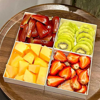 Boîte en bois pour emporter : Sushi, Pâtisserie, Dessert, Boulangerie, Tiramisu, Gâteau, Emballage alimentaire en bois