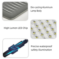 Lampe solaire LED pour route, prix d'usine Guangdong BSCI, IP65 étanche, extérieur, avec température de couleur 3000K-6000K, feu de circulation