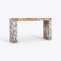 Table d'entrée moderne en marbre pour alto Calacatta Table d'appoint pour couloir de villa Décoration Table Console en marbre pour alto