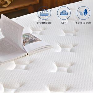 Colchón de Espuma Viscoelástica con Muelles Ensacados y Gel Refrigerante Doble Sleepwell, Tamaño Queen - Product Image 3