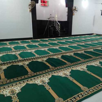 Tapis de prière musulman commercial mural, en rouleau, pour projets de culte, tapis de prière lavable pour mosquée