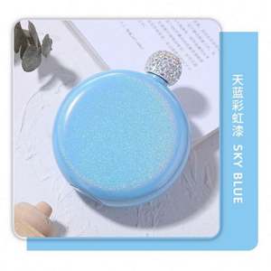 Mini Flasque à Whisky Portable en Acier Inoxydable, Bouteille Ronde pour Vin et Liqueur avec Étui en Cuir, Accessoires de Boisson à Porter à la Hanche - Product Image 3