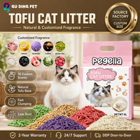 Litière pour chat en tofu souple, cylindrique, lavable, de haute qualité, GUDING, écologique, biodégradable, désodorisante, hautement absorbante, à agglomération rapide