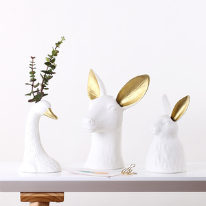 Set Decorativo De 4 Ciervos De Cerámica - Familia De Ciervos Para Estantería, Dormitorio O Salón, Diseño Nórdico