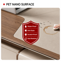 Bureau de direction modulaire de luxe, grand, design moderne et épuré, en bois massif durable, avec rangement multifonctionnel, pour gestionnaire et avocat