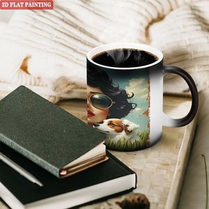 Heat Sensitive <b>Mug</b> 11oz Frosted Black Ceramic Color Changing Cup Novelty Gift <b>Box</b> Packed - Product Image 3