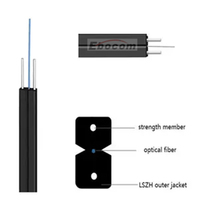 Ftth câble de dérivation extérieur intérieur gjxh1b6 2b6 2 cœurs monomode g657a g652d câble de fibra optica gjfxh gjyxch gjyxfch ftth GYXTW