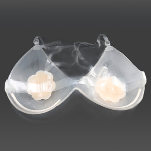 New Design Reusable Ultra Thin Silicone 3/4 Cup Soft Eco-Friendly Sexy Push-Up Backless Invisible <strong>Bra</strong> with Underwire - Product Image 4