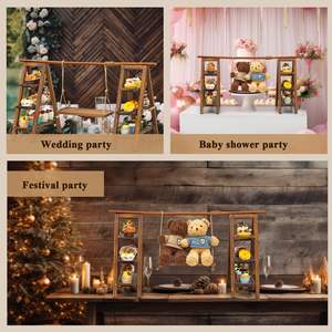 מתלה לאחסון שולחן מעץ מלא אגוז מעמד תצוגת כוס תה פשוט עבור ערכת תה סינית חדשה מחזיקי אחסון ומדפים ביתיים - Product Image 3