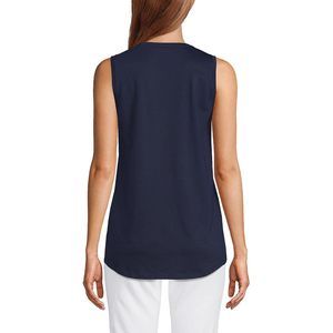 FOXA Women's Supima Cotton Tunic Tank <b>Top</b> Breathable Knitted Sleeveless <b>Top</b> For Everyday Wear - Product Image 2