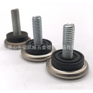 Pata de Mueble Ajustable de 32 mm de Diámetro, Niquelada, M8, con Base de Goma para Muebles de Oficina - Product Image 5