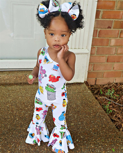 Body de Verano 2022 Personalizado para Bebés Niñas, Mono de una Pieza con Estampado de Dibujos Animados Blancos, Body para Niñas - Product Image 3