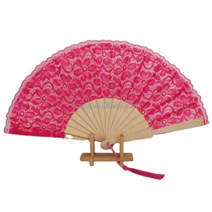 Abanico de mano de madera de alta calidad de 23 cm con borla, abanico hueco de encaje para bodas, publicidad y regalos - Product Image 3