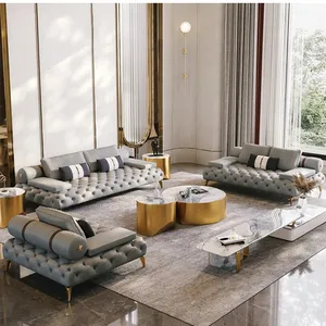 V ersace sofa Italian light luxury American villa high-end designer size living room sofa combination