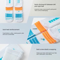 Chaussettes de sport pour hommes en coton, avec coussinets, en tissu éponge, design personnalisé