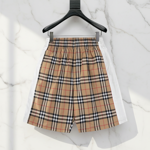 Shorts décontractés à carreaux pour hommes, style Burberry, en coton et lin, coupe ample, pour l'été, les vacances et la randonnée, <span class=keywords><strong>lot</strong></span> en gros - Product Image 1