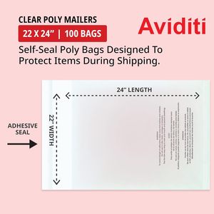 Clear Poly <b>Bags</b> 22 X 24 Inches 100 <b>Pack</b> Self Seal Resealable Plastic Packaging For Clothing - Product Image 2