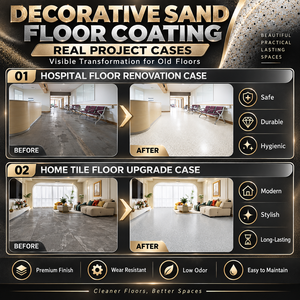 Revêtement de sol époxy liquide durable pour décoration intérieure, couche de finition en sable coloré époxy résistant aux rayures, disponible en OEM - Product Image 1