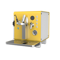 Achetez la nouvelle machine à café semi-automatique classique noire et blanche 220 V, modèle 2026, design cube, pression 9 bars, 120 tasses/heure