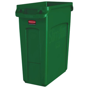 Cestino per Rifiuti Rubbermaid Slim Jim 60 L Verde per Uso Commerciale - Product Image 1