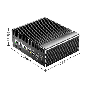 Nueva Computadora Integrada Intel Celeron J6412 de Cuatro Núcleos, 4*Inter I226, <span class=keywords><strong>Mini</strong></span> PC Industrial con 2 Puertos Seriales, HDMI+DP - Product Image 4