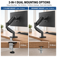 Nouveau support mural double moniteur peu encombrant, support articulé en métal robuste, rotation à 90 degrés, gestion des câbles pour des bureaux propres